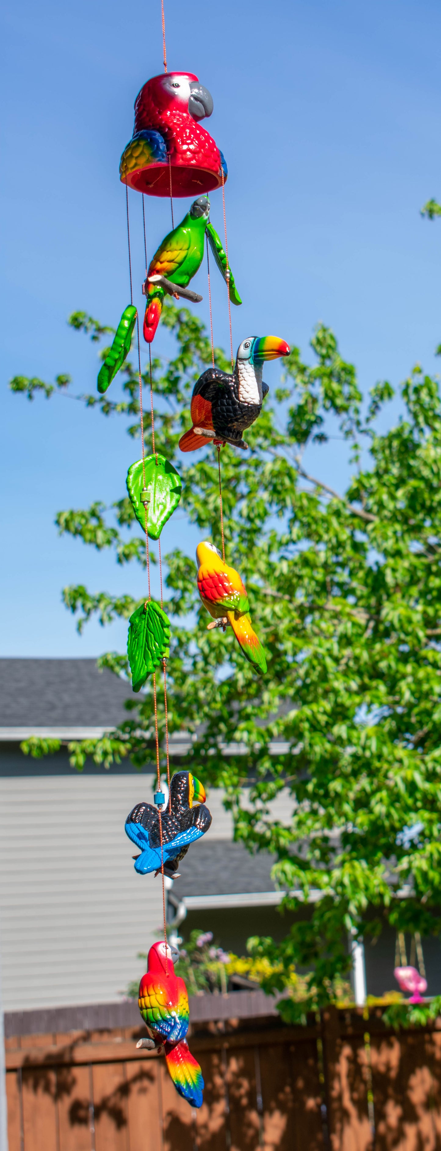 Large Pottery Parrots