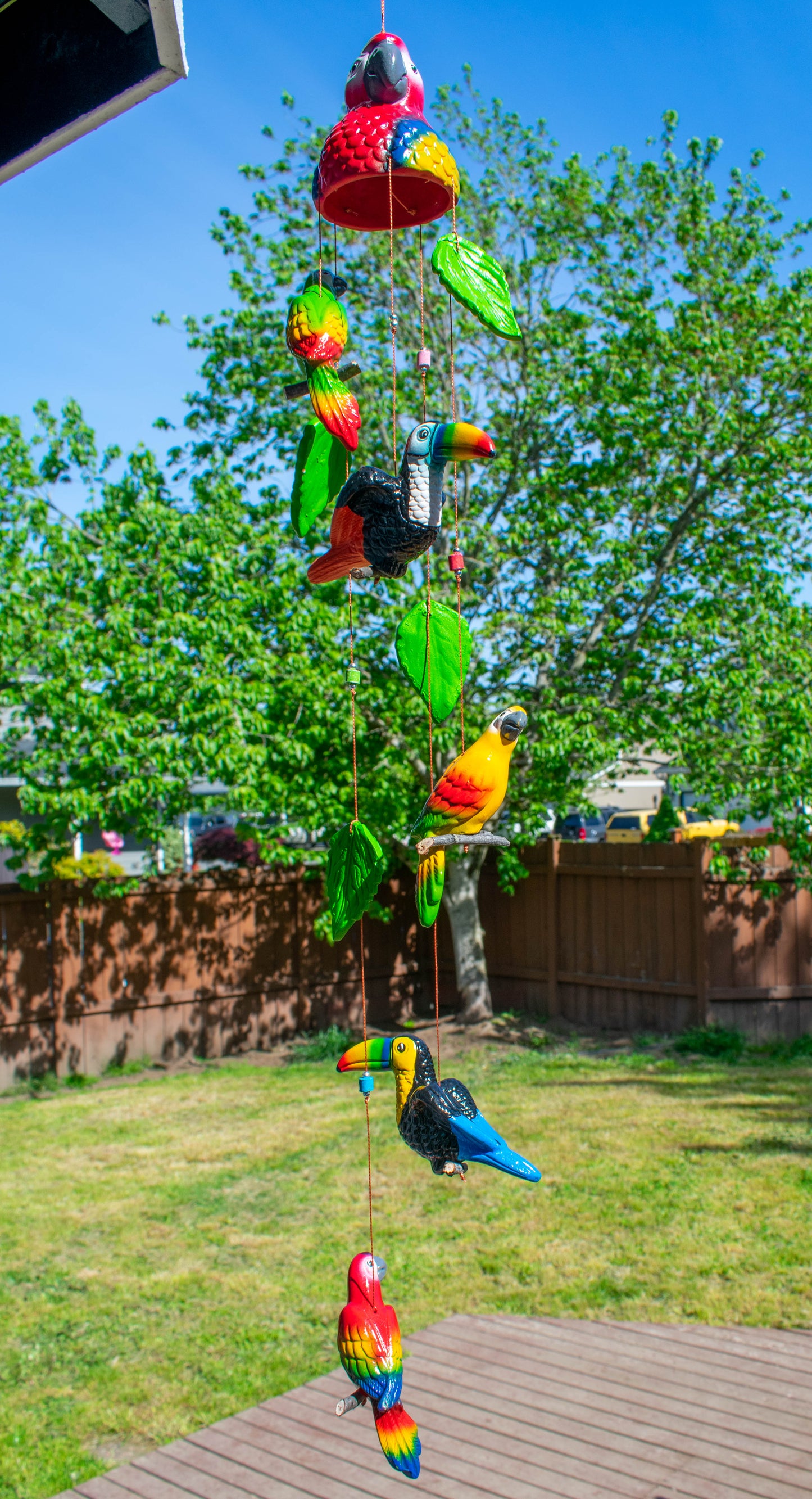 Large Pottery Parrots
