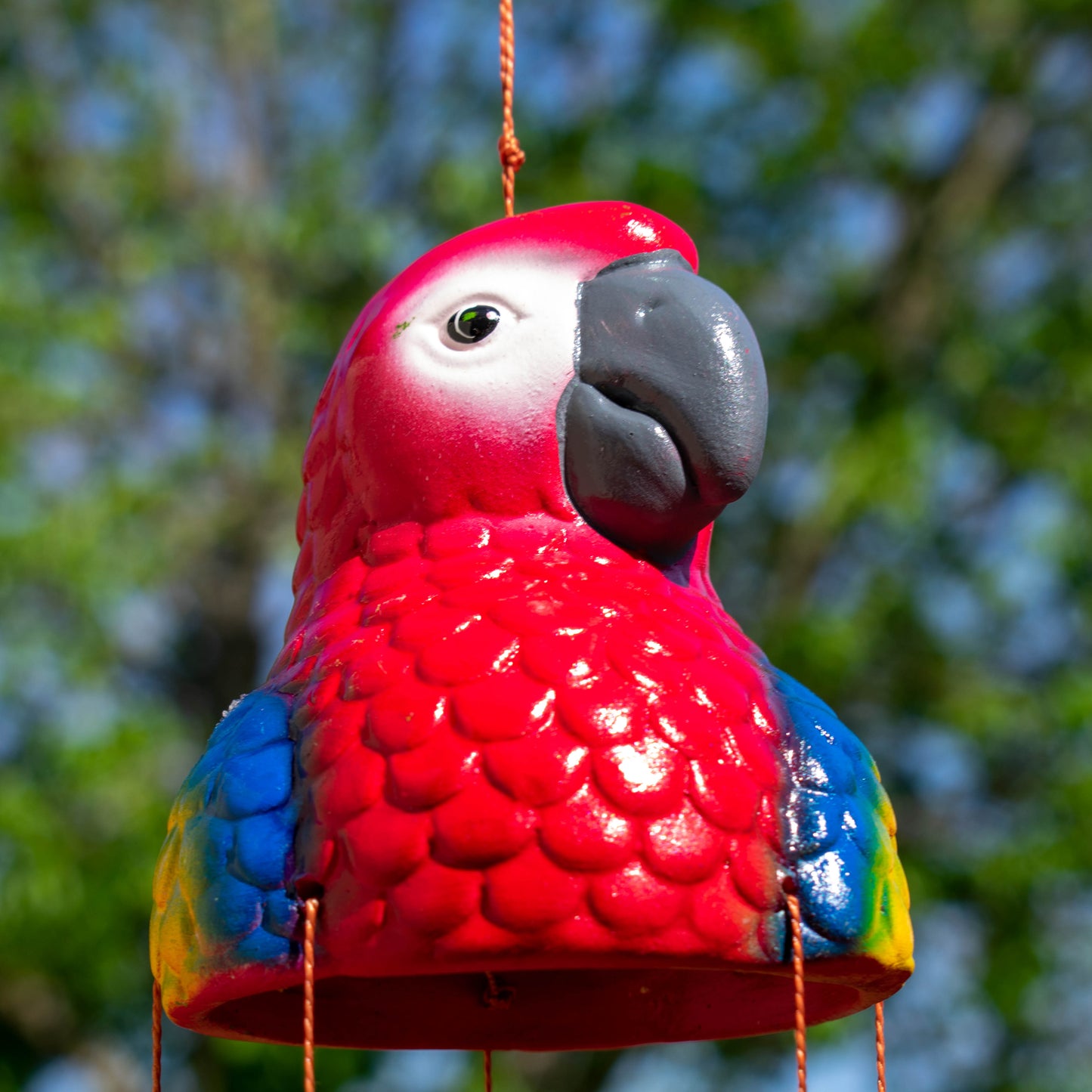 Large Pottery Parrots
