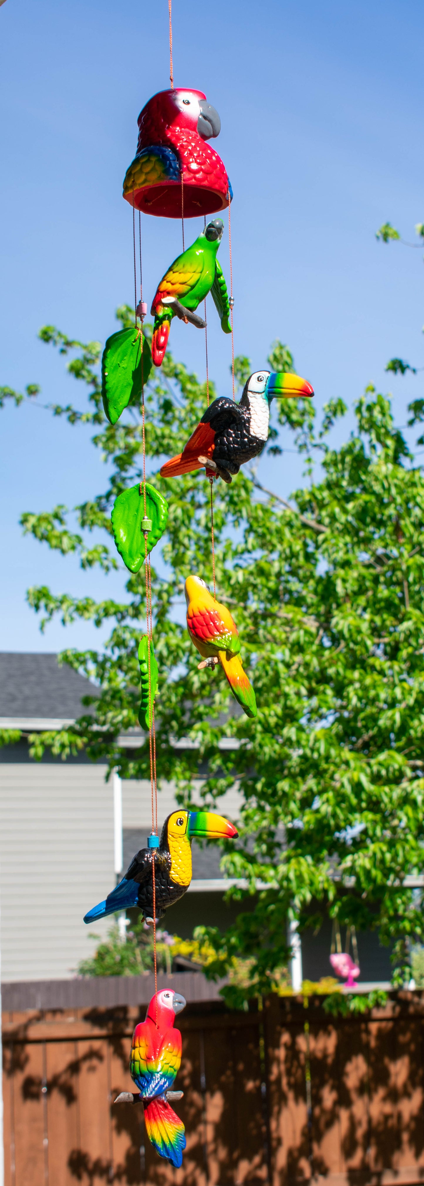 Large Pottery Parrots