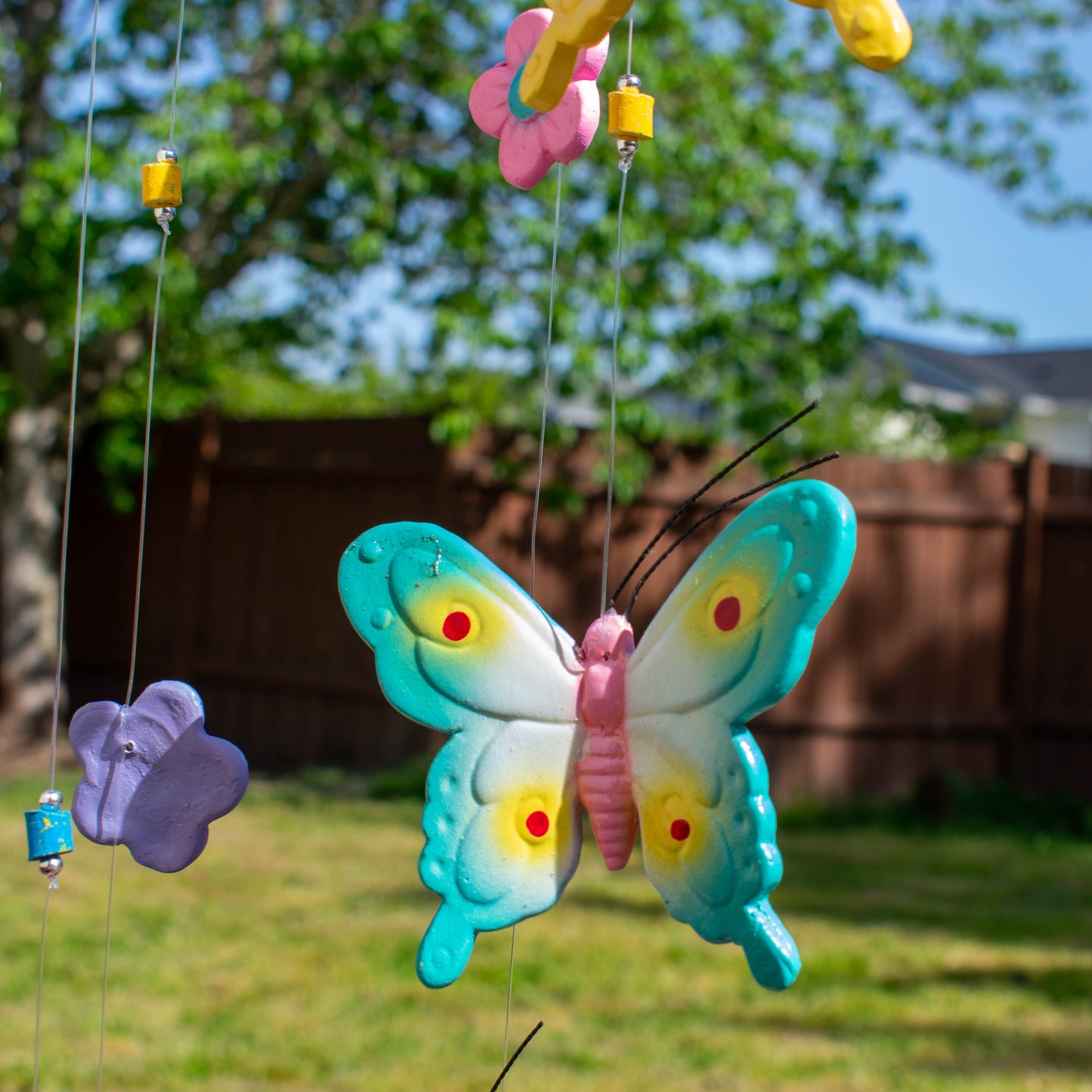 Large pottery butterflies