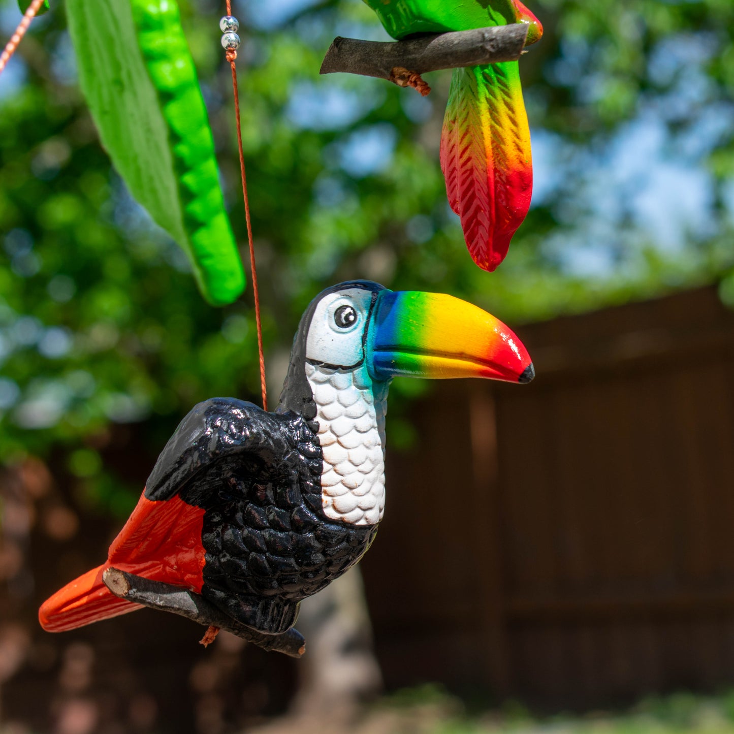 Large Pottery Parrots