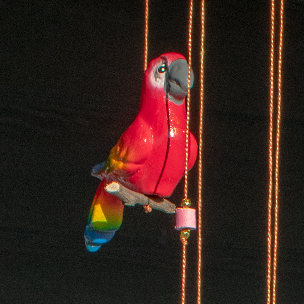 Small Pottery Parrots