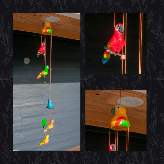Small Pottery Parrots